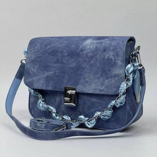 Upcycled Denim Shoulder Bag